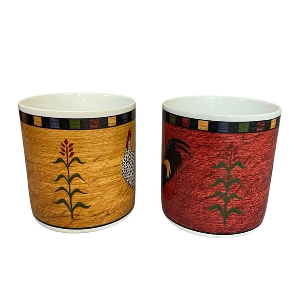 Warren Kimble for Brandon House pair of chicken coffee mugs - Picture 4 of 11